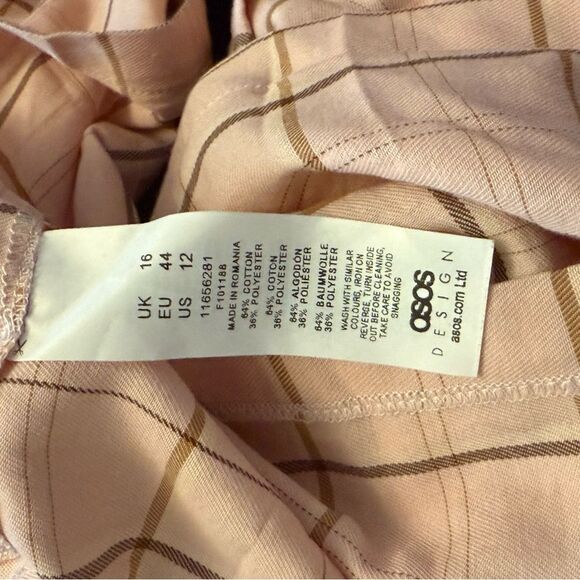 ASOS Petite Pleated Mini Tennis Skirt in Link Multi-Check Print Size 12 - Picture 6 of 7